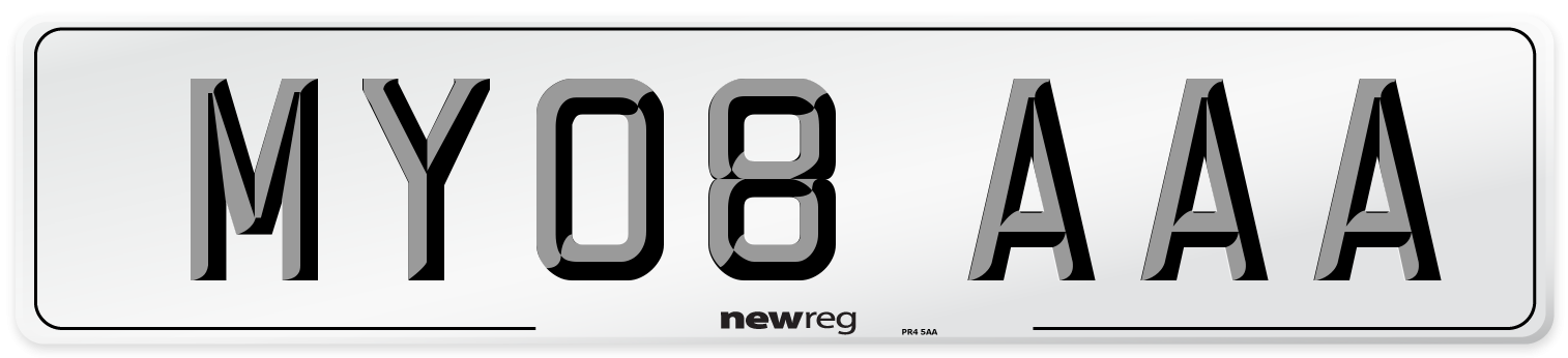 MY08 AAA Number Plate from New Reg